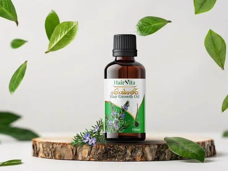 HairVita Premium Rosemary Hair Growth Oil - 100ml | Stimulates Hair Growth & Scalp Health
