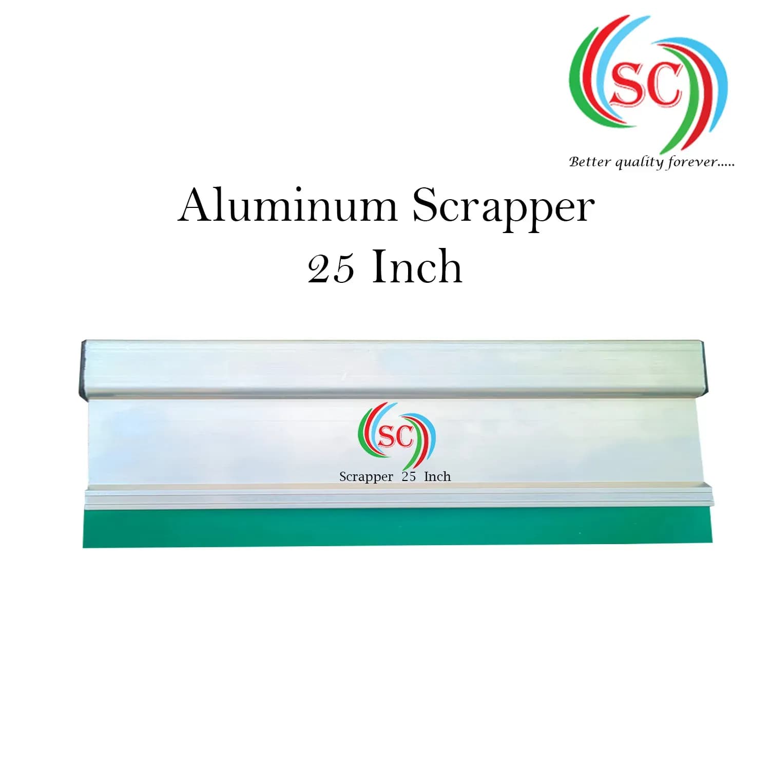 Aluminium Handle  with Premium Quality Squeeze Rubber | Screen Printing Tool for T-Shirt & Textile- 25 Inch