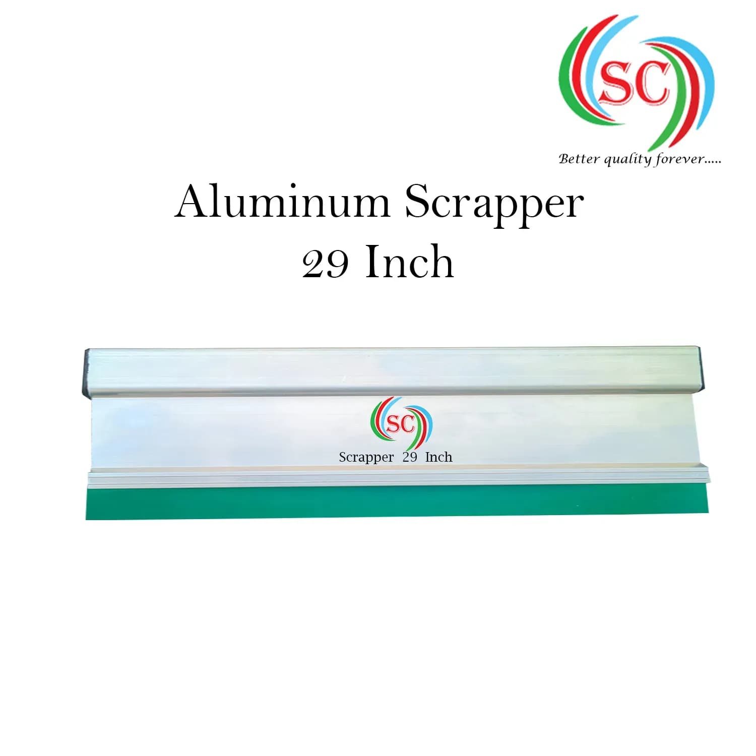 Aluminium Handle  with Premium Quality Squeeze Rubber | Screen Printing Tool for T-Shirt & Textile- 29 Inch