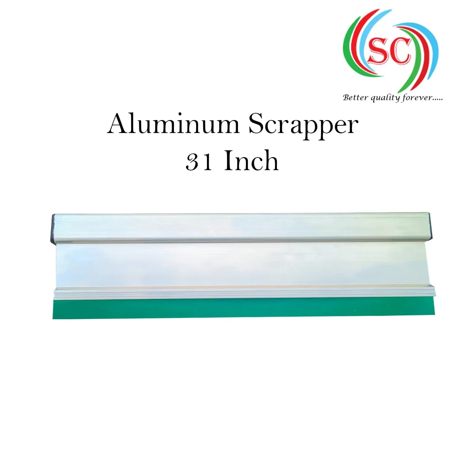 Aluminium Handle  with Premium Quality Squeeze Rubber | Screen Printing Tool for T-Shirt & Textile- 31 Inch thumbnail 2