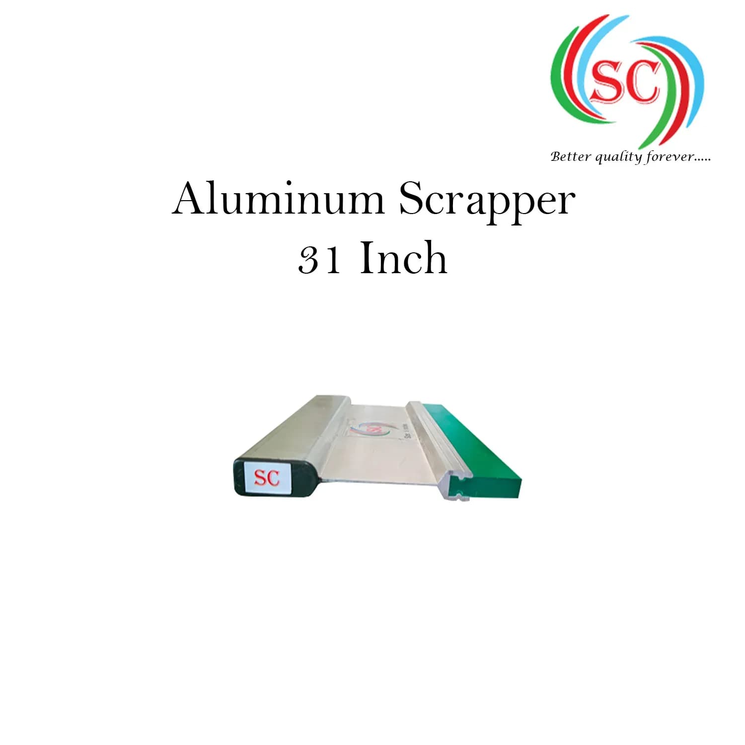 Aluminium Handle  with Premium Quality Squeeze Rubber | Screen Printing Tool for T-Shirt & Textile- 31 Inch thumbnail 4
