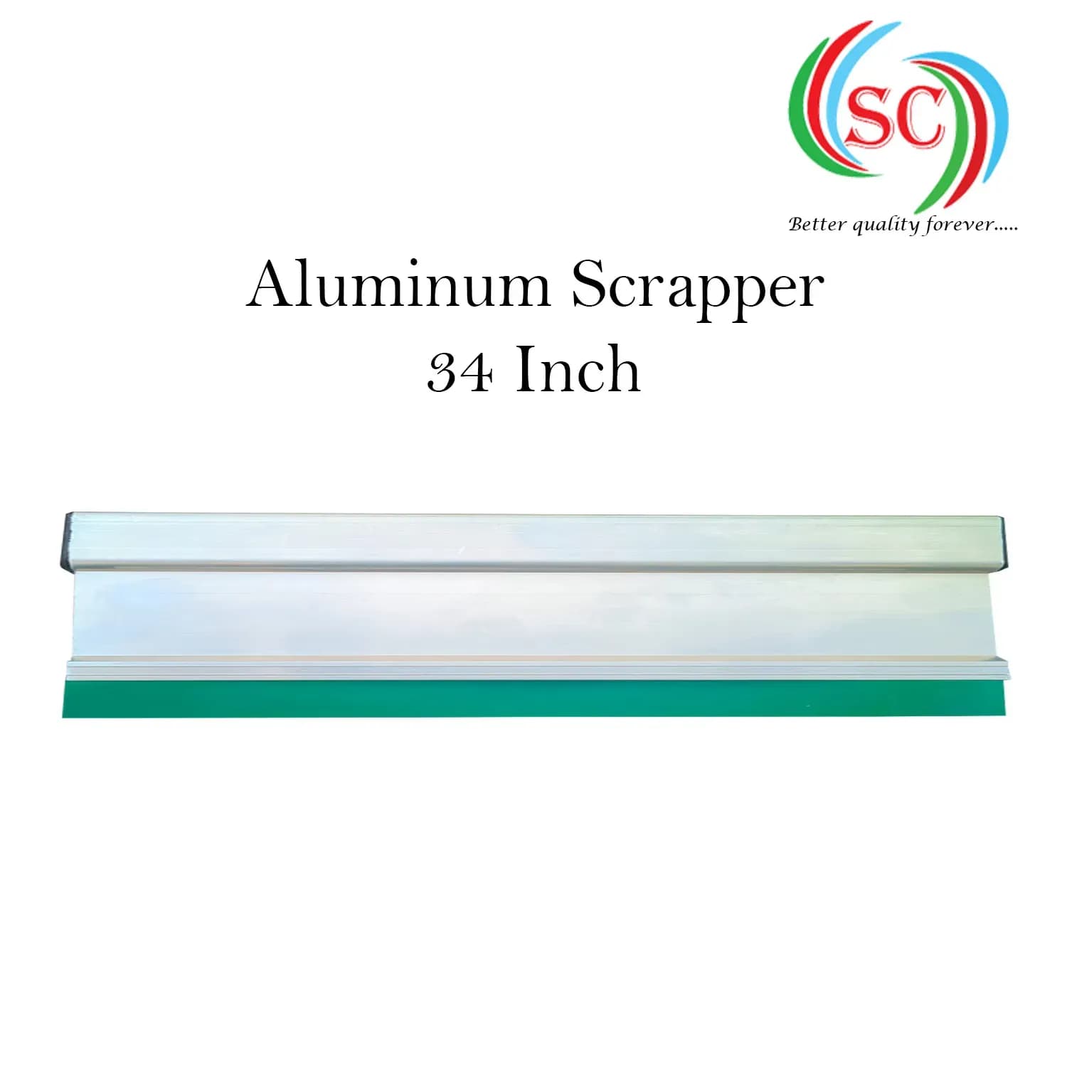 Aluminium Handle  with Premium Quality Squeeze Rubber | Screen Printing Tool for T-Shirt & Textile- 34 Inch thumbnail 2