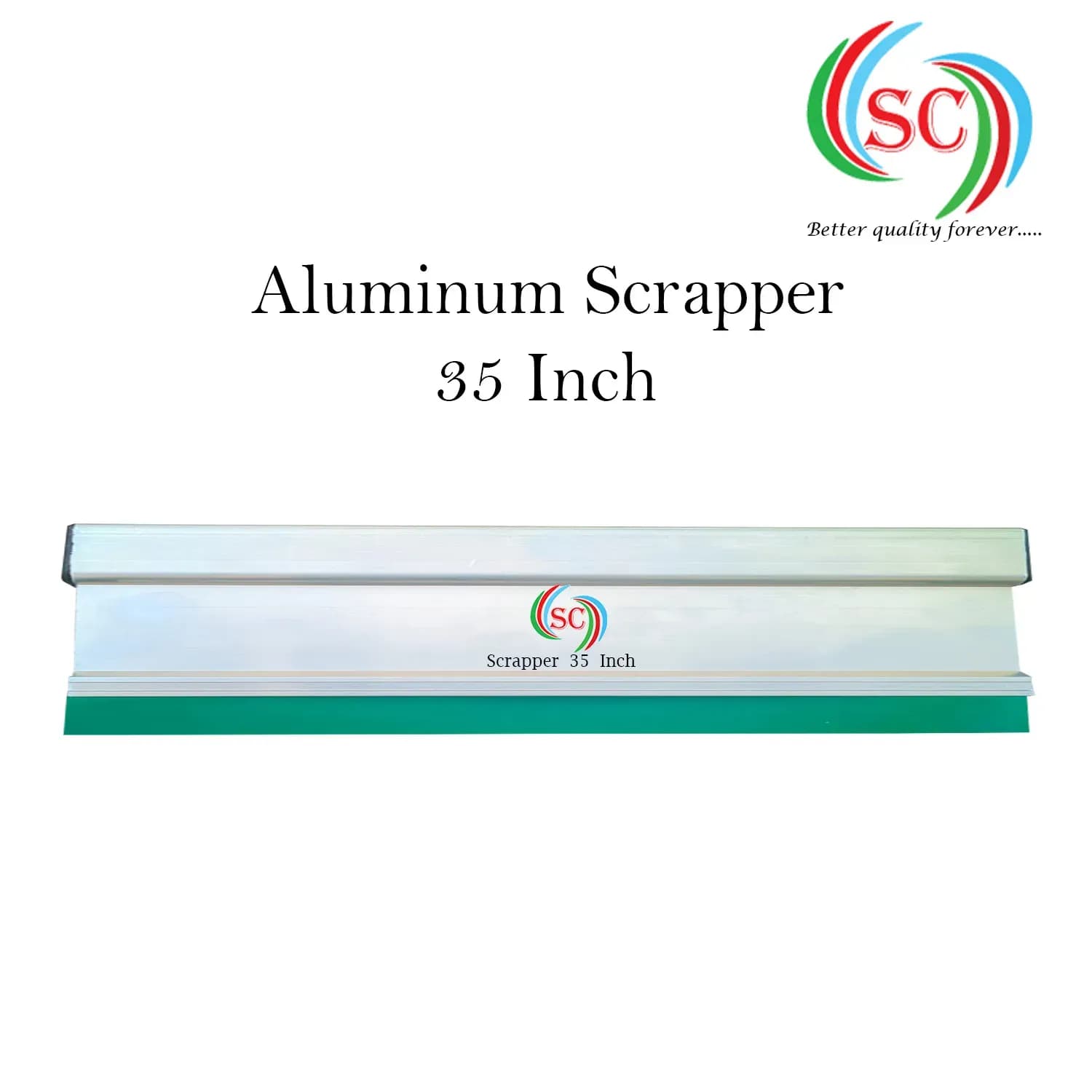 Aluminium Handle  with Premium Quality Squeeze Rubber | Screen Printing Tool for T-Shirt & Textile- 35 Inch
