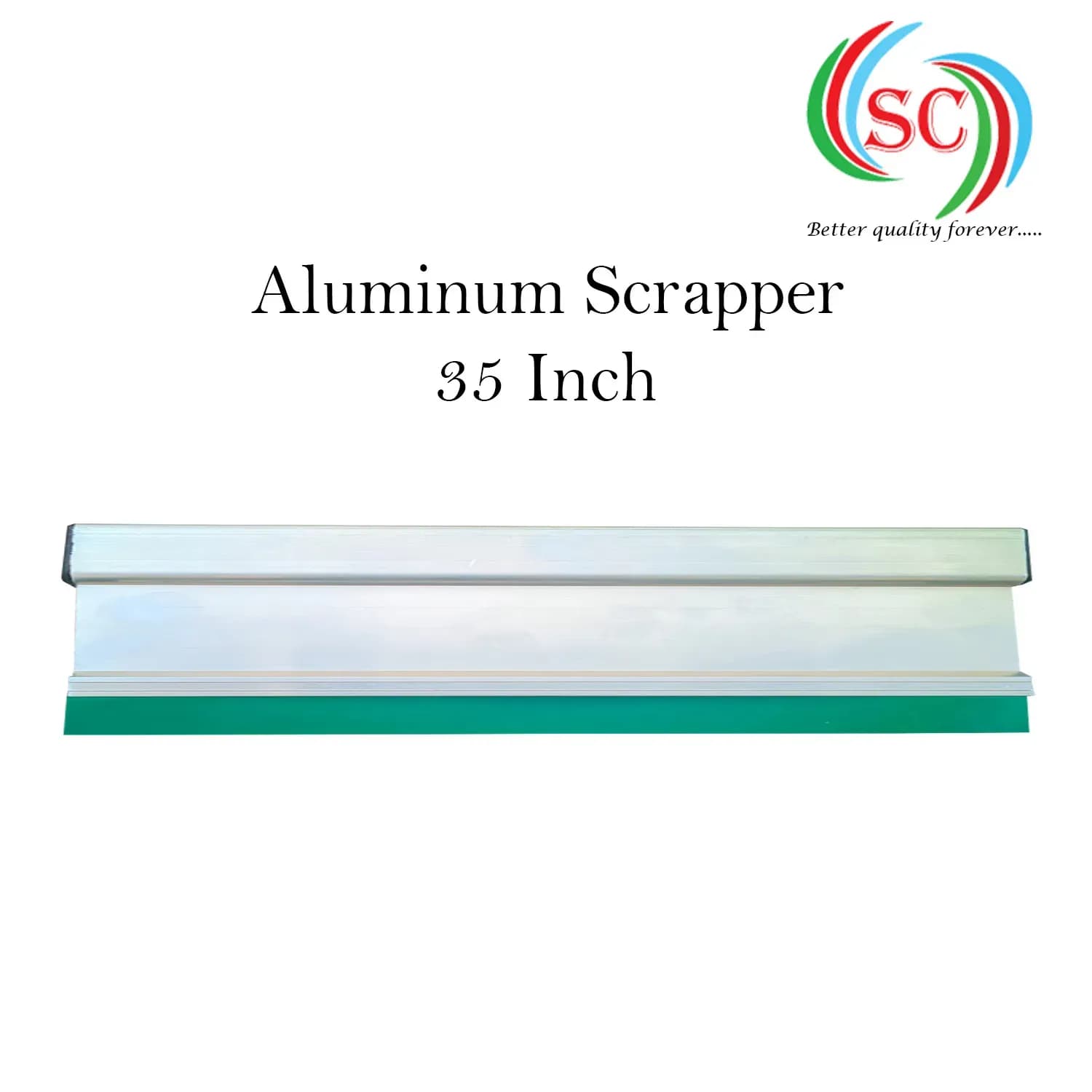 Aluminium Handle  with Premium Quality Squeeze Rubber | Screen Printing Tool for T-Shirt & Textile- 35 Inch thumbnail 2