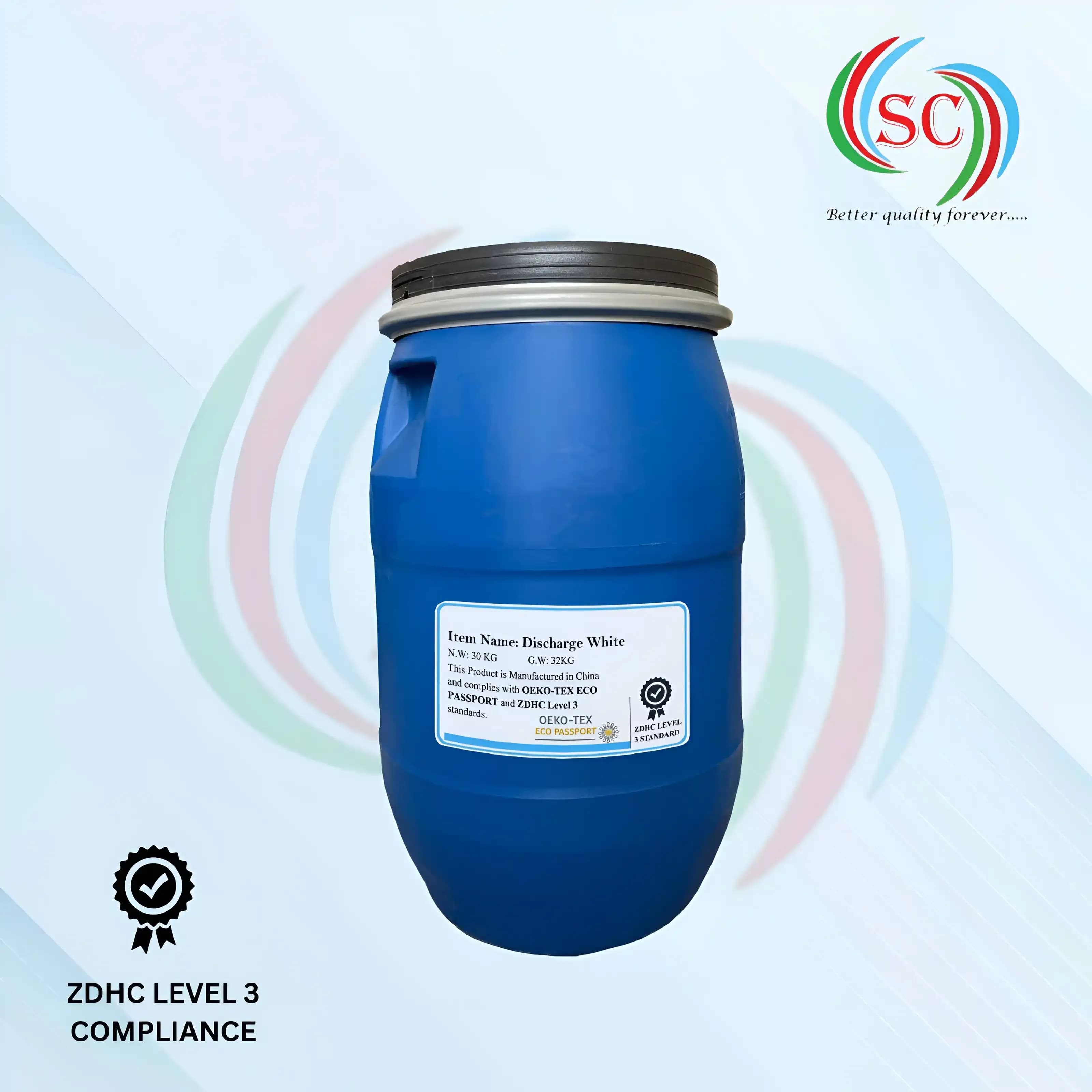 Discharge White Water Based Ink for Textile Screen Printing | Soft Hand Feel & High Opacity White Print