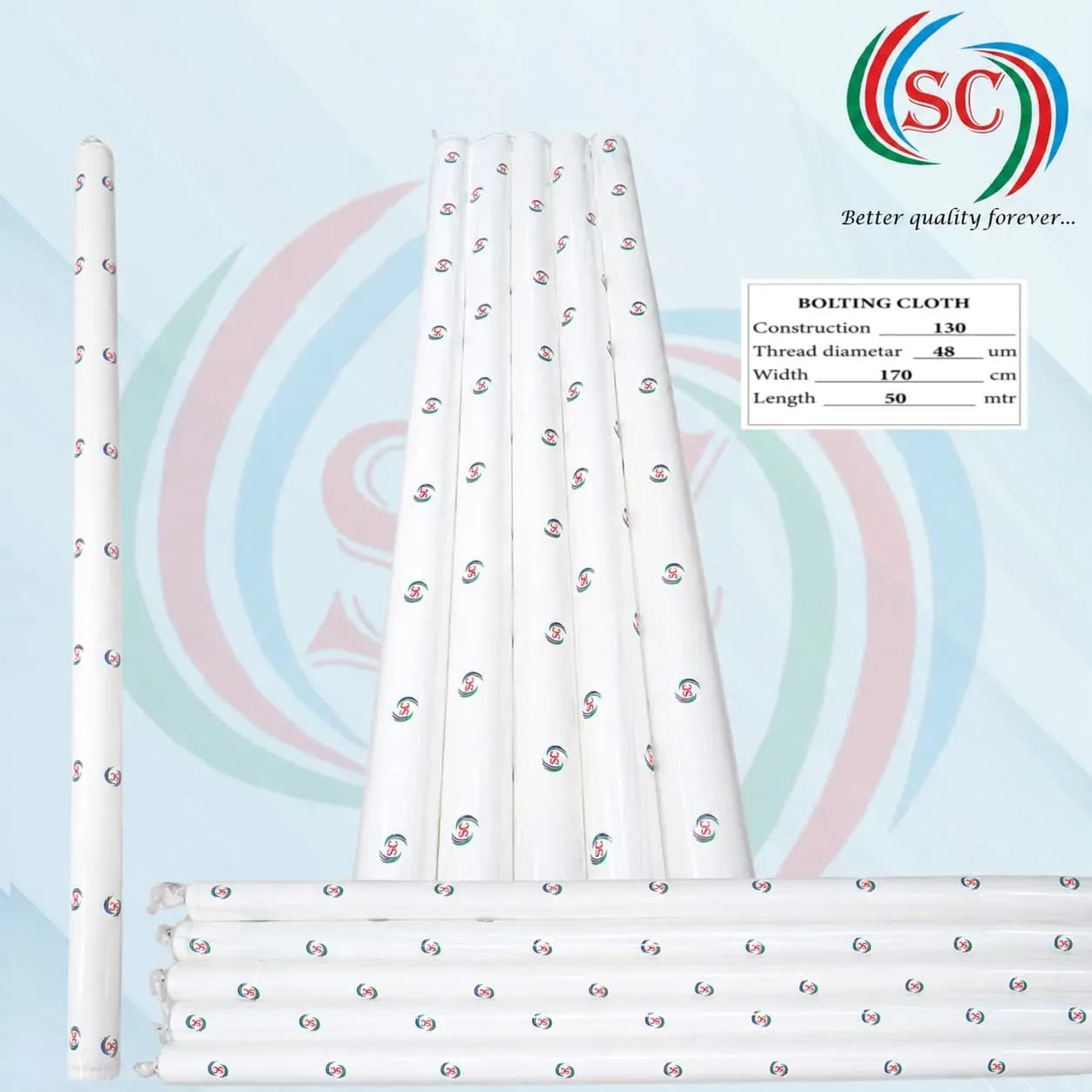 Mesh 130 (48um) Screen Printing Mesh Fabric – 170cm Width Polyester Screen Mesh thumbnail 2