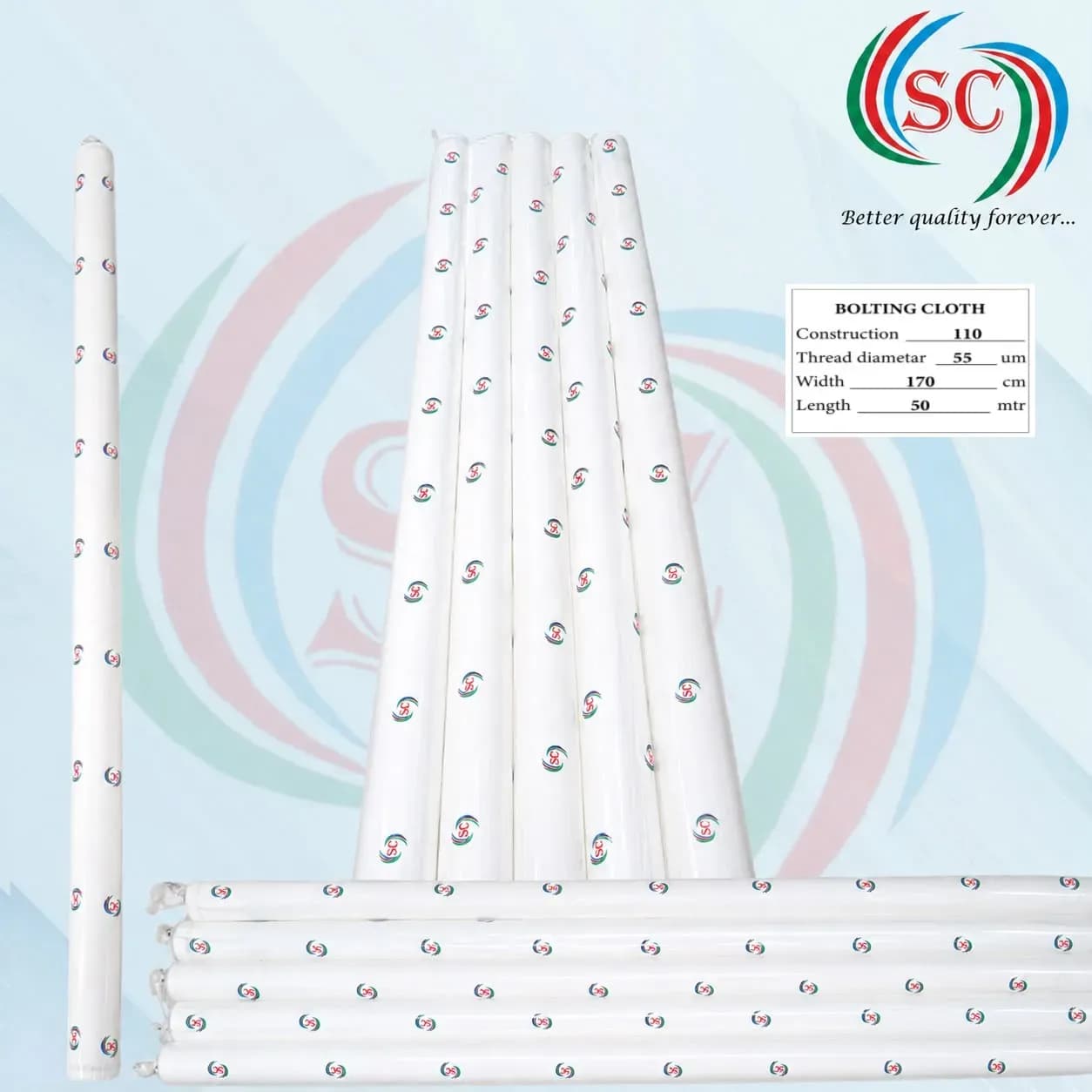 Mesh 110 (55um) Screen Printing Mesh Fabric – 170cm Width Polyester Screen Mesh thumbnail 2