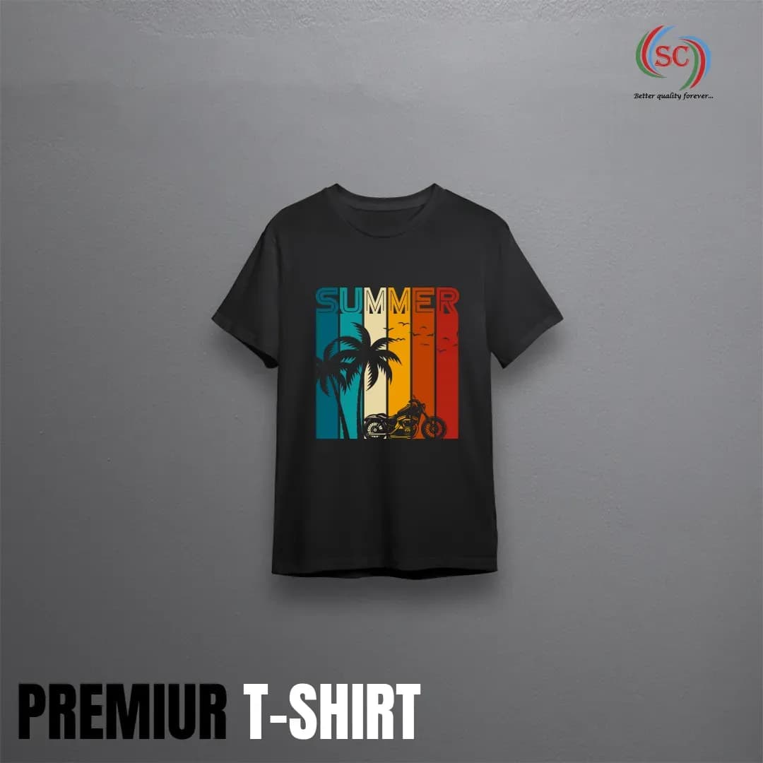 Men's Premium Black Cotton T-Shirt – Soft & Comfortable Casual Wear