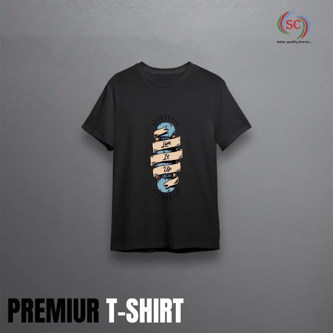 Men's Premium Cotton Black T-Shirt – Modern Casual Everyday Wear