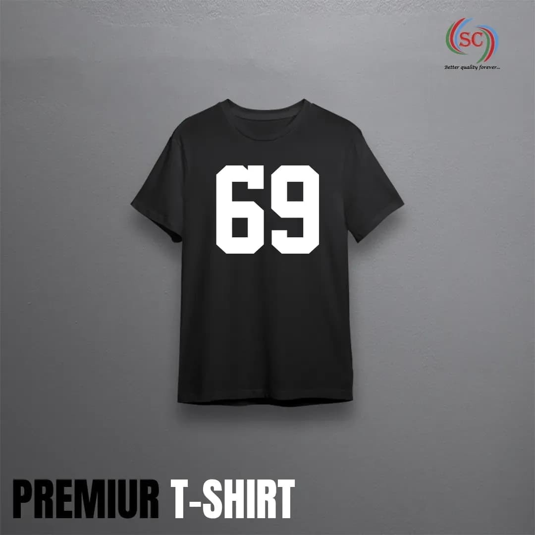 Premium Black Cotton Half Sleeve T-Shirt – Men's Casual Wear